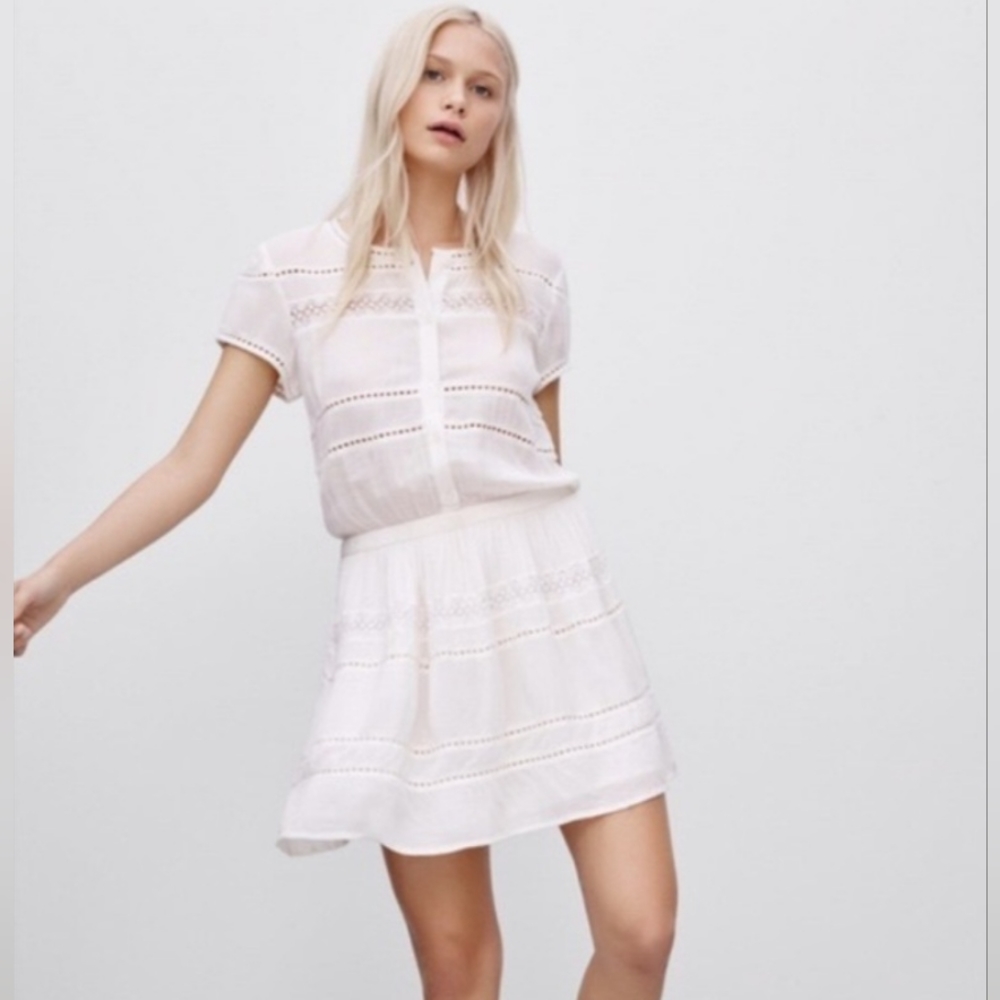 Aritzia Talula Elastic Waist, Cream Women's Dress. Size M